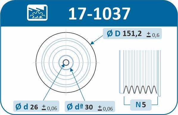 IJS GROUP 17-1037 - Belt Pulley, crankshaft onlydrive.pro