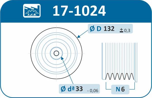 IJS GROUP 17-1024 - Piedziņas skriemelis, Kloķvārpsta onlydrive.pro