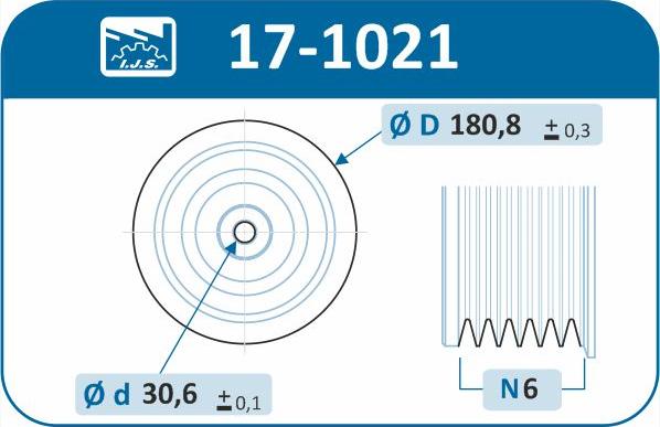 IJS GROUP 17-1021 - Belt Pulley, crankshaft onlydrive.pro