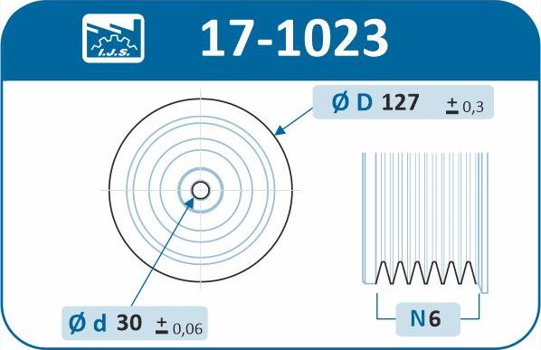 IJS GROUP 17-1023 - Belt Pulley, crankshaft onlydrive.pro