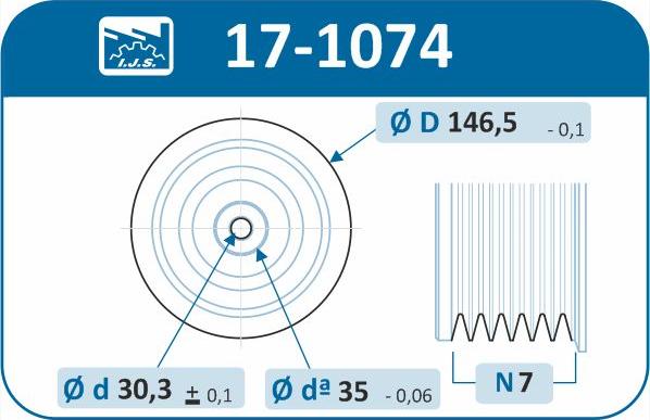 IJS GROUP 17-1074 - Belt Pulley, crankshaft onlydrive.pro