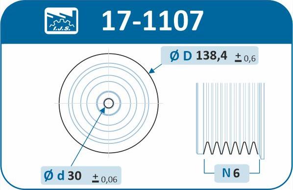 IJS GROUP 17-1107 - Hihnapyörä, kampiakseli onlydrive.pro