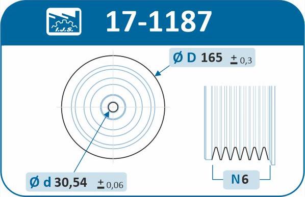 IJS GROUP 17-1187 - Belt Pulley, crankshaft onlydrive.pro