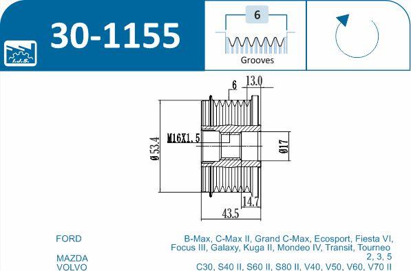 IJS GROUP 30-1155 - Rihmaratas,generaator onlydrive.pro