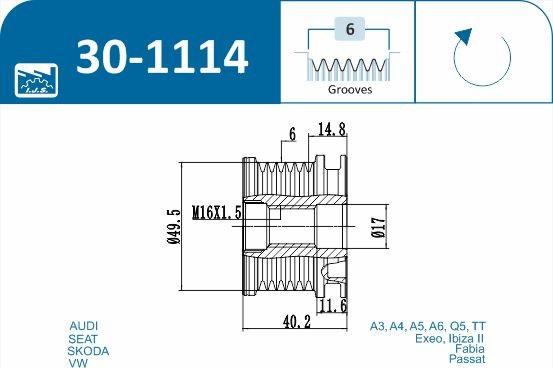 IJS GROUP 30-1114 - Rihmaratas,generaator onlydrive.pro