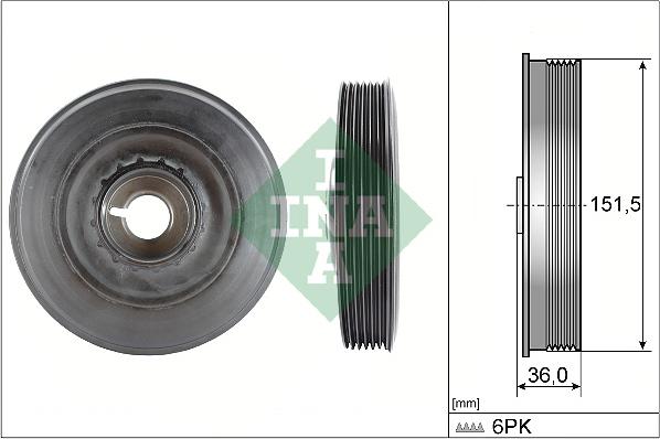 INA 544 0090 10 - Шкив коленчатого вала onlydrive.pro