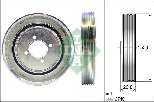 INA 544 0040 10 - Belt Pulley, crankshaft onlydrive.pro