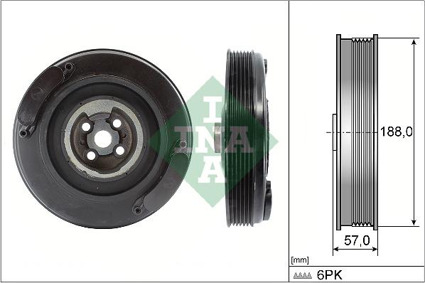 INA 544 0002 10 - Belt Pulley, crankshaft onlydrive.pro