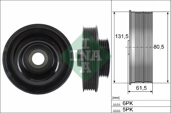 INA 544 0141 10 - Belt Pulley, crankshaft onlydrive.pro