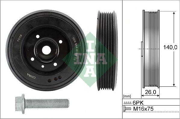 INA 544 0158 20 - Шкив коленчатого вала onlydrive.pro