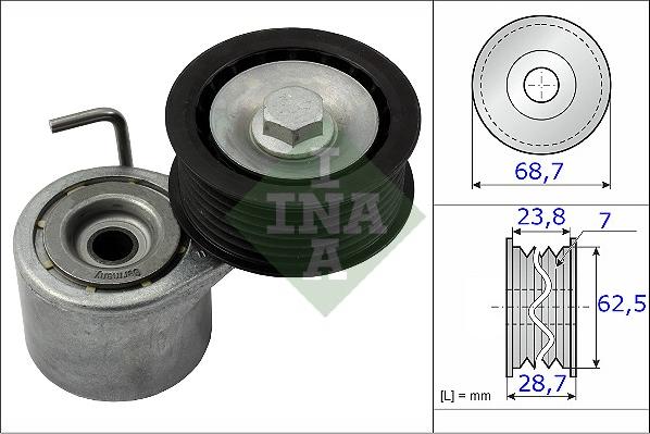 INA 534 0487 10 - Belt Tensioner, v-ribbed belt onlydrive.pro