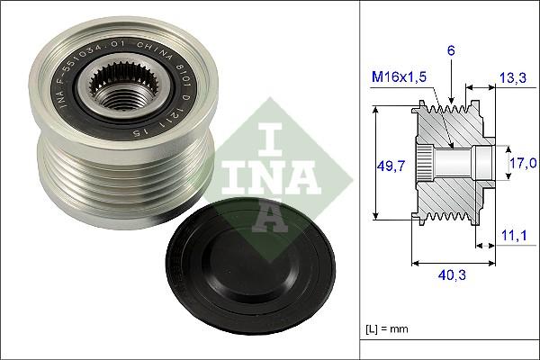 INA 535 0093 10 - Skriemulys, kintamosios srovės generatorius onlydrive.pro