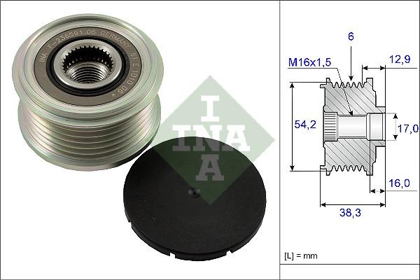 INA 535 0062 10 - Skriemulys, kintamosios srovės generatorius onlydrive.pro