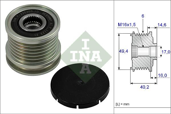 INA 535 0001 10 - Skriemulys, kintamosios srovės generatorius onlydrive.pro