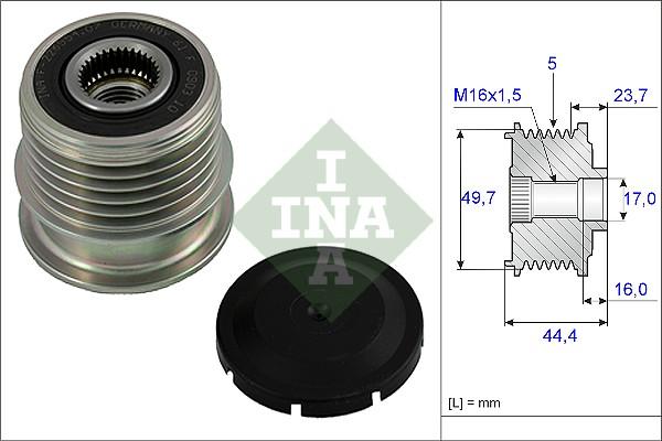 INA 535 0011 10 - Pulley, alternator, freewheel clutch onlydrive.pro