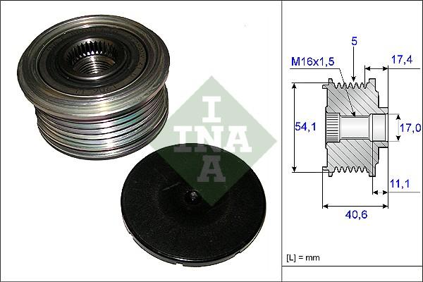 INA 535 0089 10 - Шкив генератора, муфта onlydrive.pro