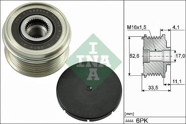 INA 535 0025 10 - Skriemulys, kintamosios srovės generatorius onlydrive.pro