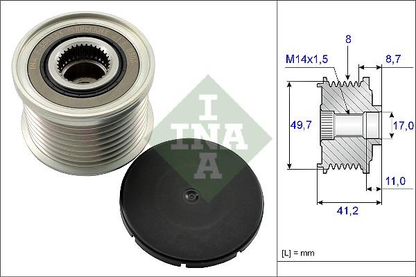 INA 535 0141 10 - Pulley, alternator, freewheel clutch onlydrive.pro