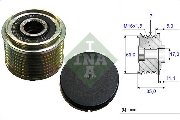 INA 535 0159 10 - Skriemulys, kintamosios srovės generatorius onlydrive.pro