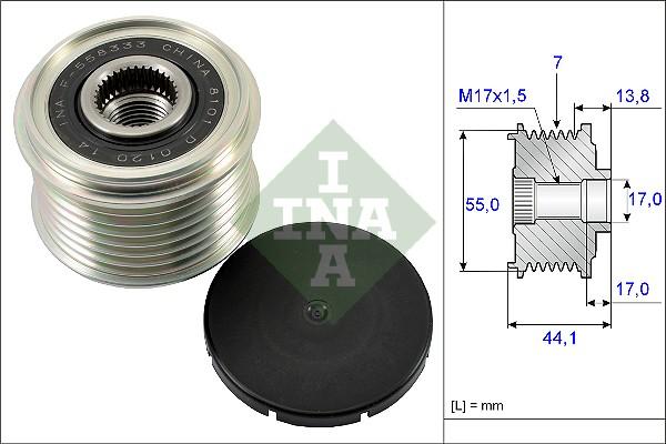 INA 535 0167 10 - Pulley, alternator, freewheel clutch onlydrive.pro