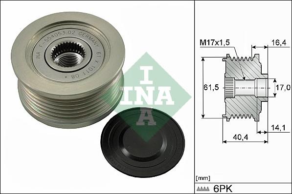 INA 535 0115 10 - Skriemulys, kintamosios srovės generatorius onlydrive.pro