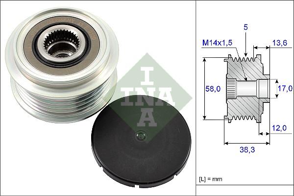 INA 535 0184 10 - Skriemulys, kintamosios srovės generatorius onlydrive.pro