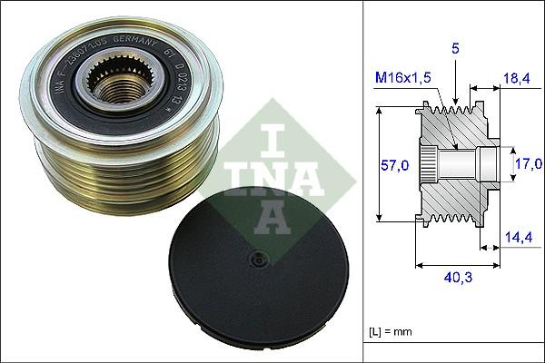 INA 535 0187 10 - Skriemulys, kintamosios srovės generatorius onlydrive.pro