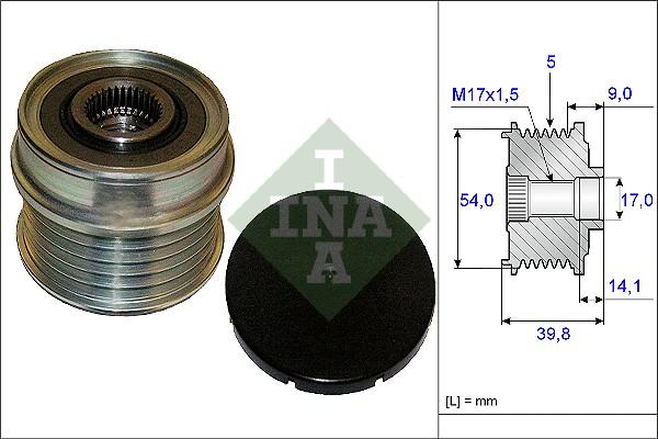 INA 535 0171 10 - Шкив генератора, муфта onlydrive.pro