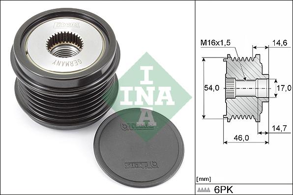 INA 535 0308 10 - Skriemulys, kintamosios srovės generatorius onlydrive.pro