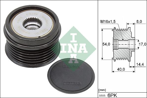 INA 535 0334 10 - Piedziņas skriemelis, Ģenerators onlydrive.pro