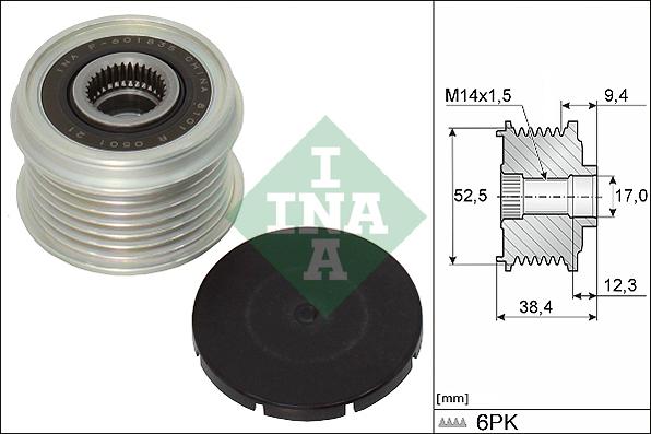 INA 535 0329 10 - Pulley, alternator, freewheel clutch onlydrive.pro