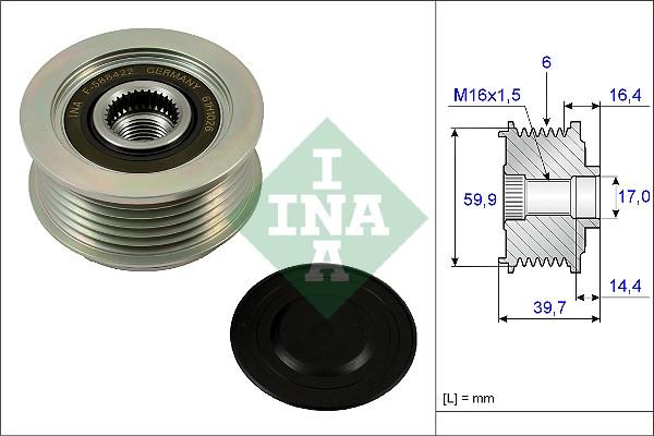 INA 535 0241 10 - Шкив генератора, муфта onlydrive.pro