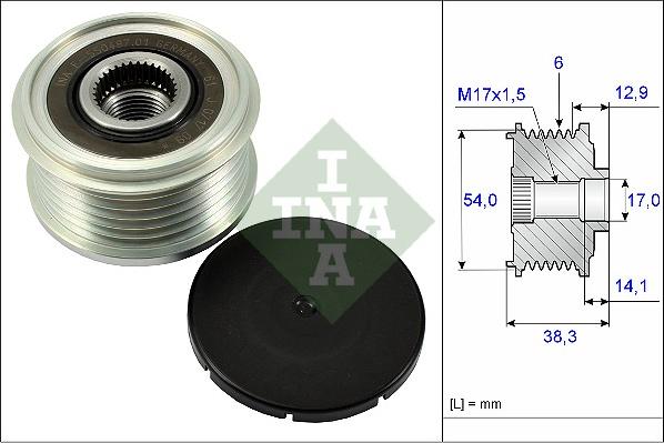 INA 535 0264 10 - Шкив генератора, муфта onlydrive.pro