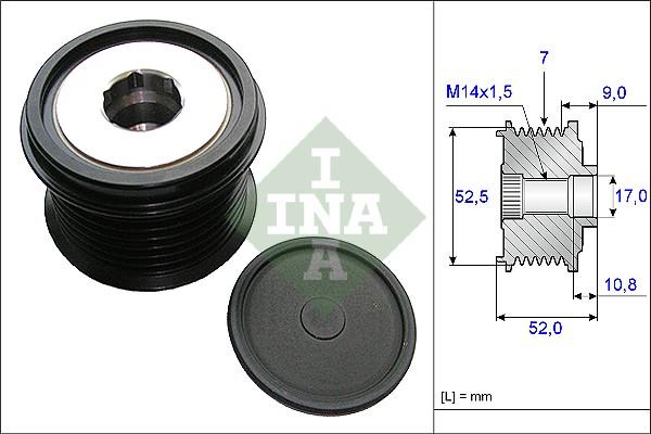 INA 535 0209 10 - Шкив генератора, муфта onlydrive.pro