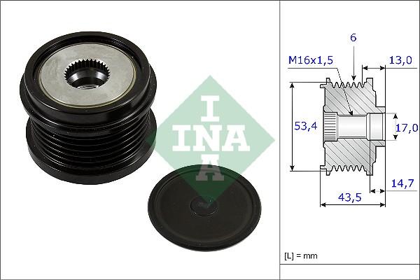 INA 535 0237 10 - Skriemulys, kintamosios srovės generatorius onlydrive.pro