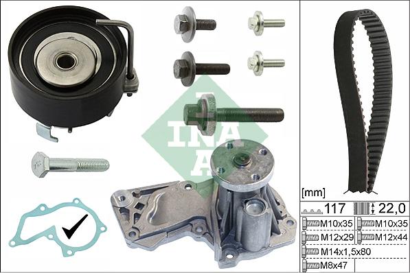 INA 530 0495 30 - Water Pump & Timing Belt Set onlydrive.pro