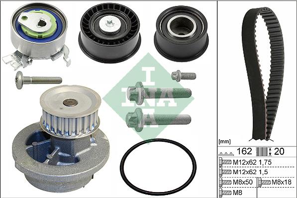 INA 530 0443 30 - Водяной насос + комплект зубчатого ремня ГРМ onlydrive.pro