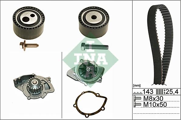 INA 530 0447 30 - Water Pump & Timing Belt Set onlydrive.pro