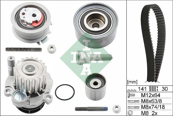 INA 530 0463 30 - Water Pump & Timing Belt Set onlydrive.pro