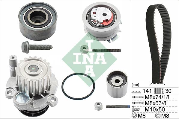 INA 530 0405 30 - Water Pump & Timing Belt Set onlydrive.pro