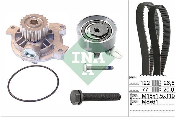 INA 530 0406 30 - Water Pump & Timing Belt Set onlydrive.pro