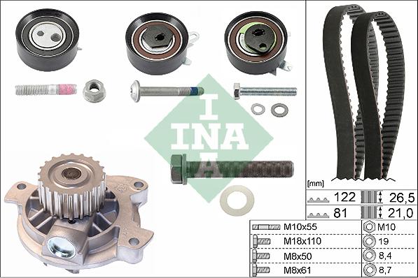 INA 530 0484 30 - Water Pump & Timing Belt Set onlydrive.pro