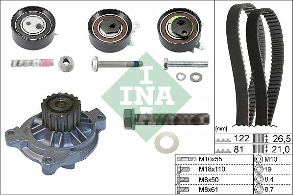 INA 530 0484 31 - Water Pump & Timing Belt Set onlydrive.pro