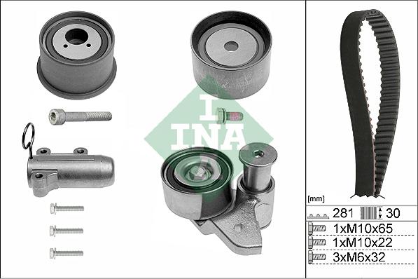 INA 530 0480 10 - Paskirstymo diržo komplektas onlydrive.pro