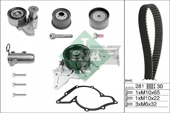 INA 530 0480 30 - Vesipumppu + jakohihnasarja onlydrive.pro