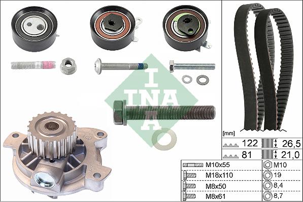 INA 530 0483 30 - Vesipumppu + jakohihnasarja onlydrive.pro