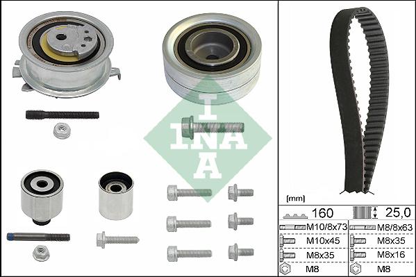 INA 530 0550 10 - Комплект зубчатого ремня ГРМ onlydrive.pro