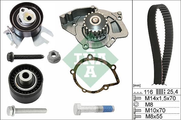 INA 530 0558 31 - Water Pump & Timing Belt Set onlydrive.pro