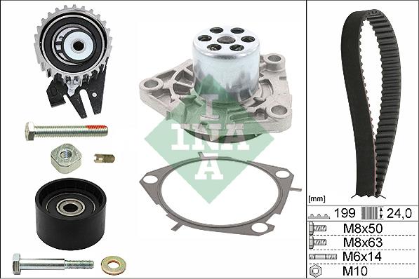 INA 530 0562 30 - Water Pump & Timing Belt Set onlydrive.pro