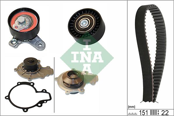 INA 530 0572 30 - Water Pump & Timing Belt Set onlydrive.pro